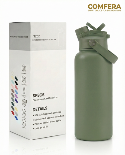 2-in-1 Stainless Steel Insulated Drink Bottle