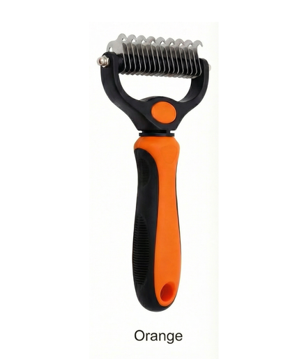 🐾 Double-Sided Pet Grooming Brush – Deshedding & Dematting Tool