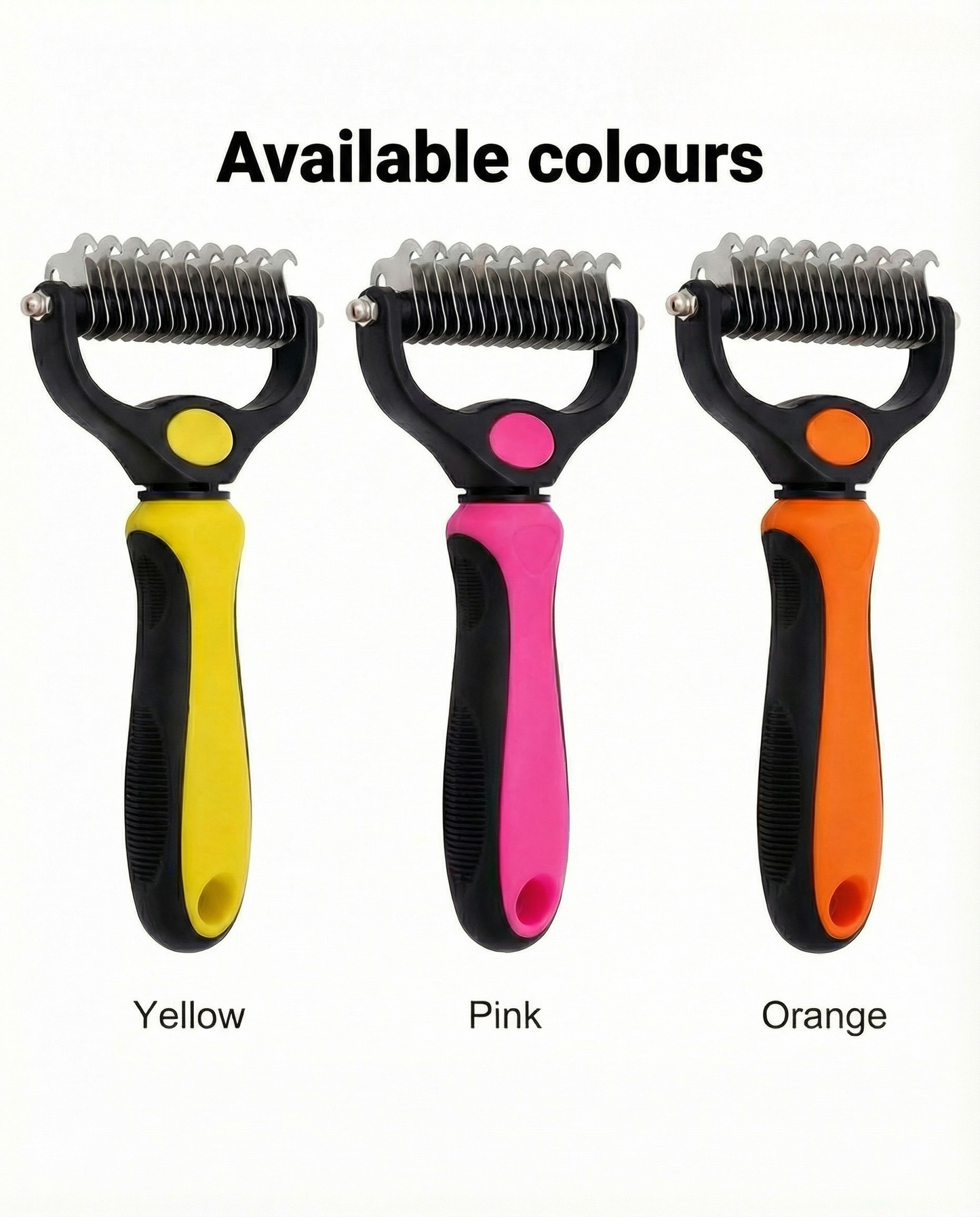 🐾 Double-Sided Pet Grooming Brush – Deshedding & Dematting Tool