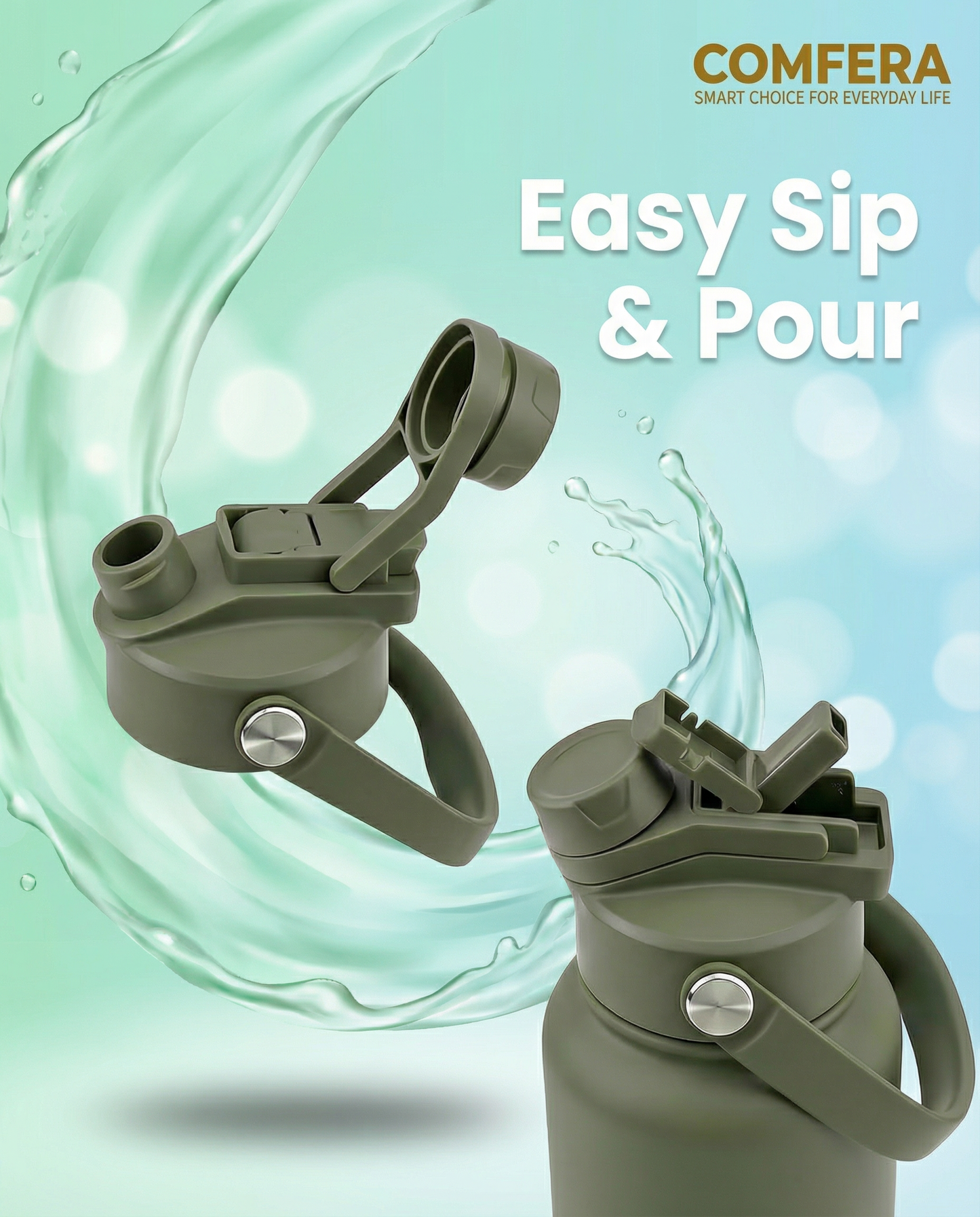2-in-1 Stainless Steel Insulated Drink Bottle