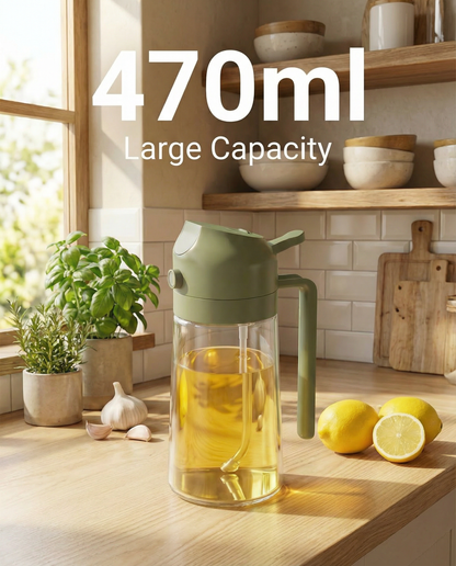 2-in-1 Olive Oil Spray & Dispenser Bottle