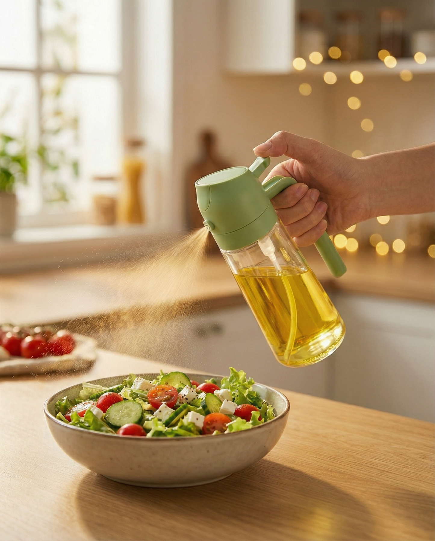 2-in-1 Olive Oil Spray & Dispenser Bottle
