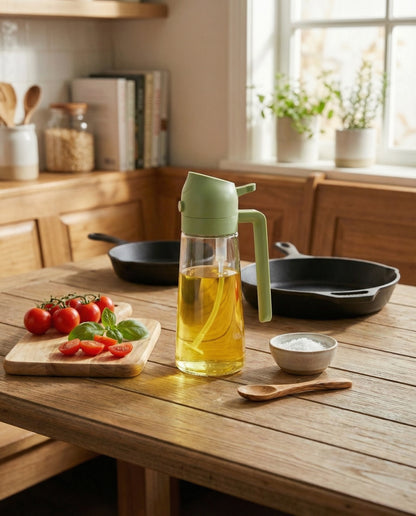 2-in-1 Olive Oil Spray & Dispenser Bottle